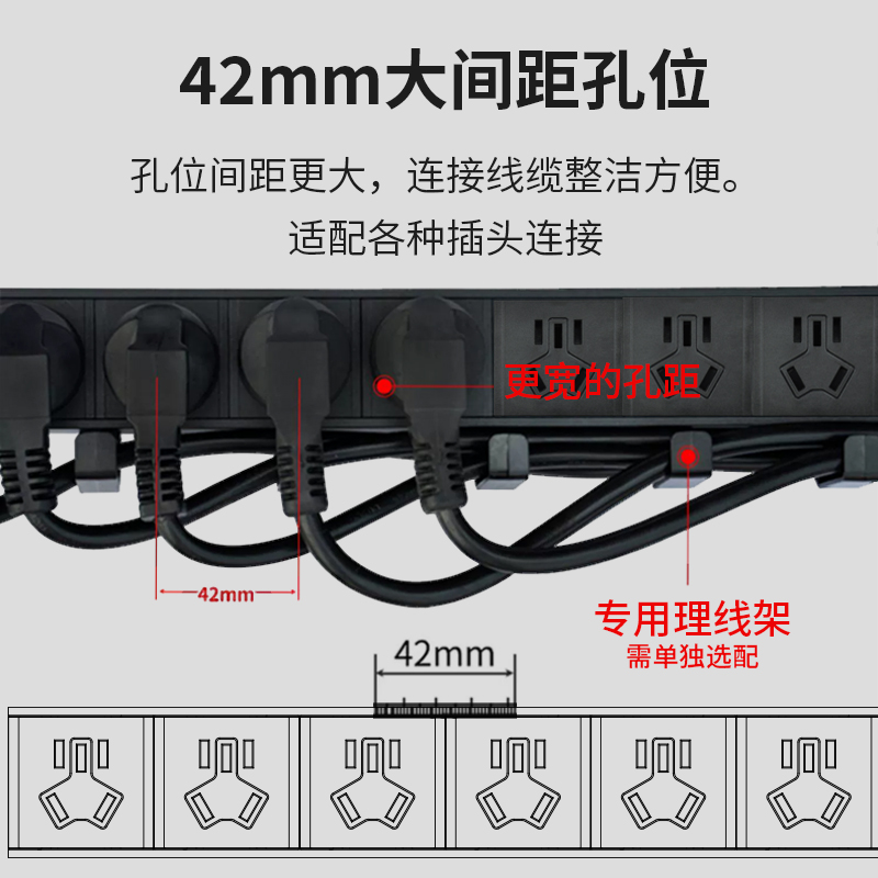 专业接线盒+8位国标16A三孔 EN32J/G824