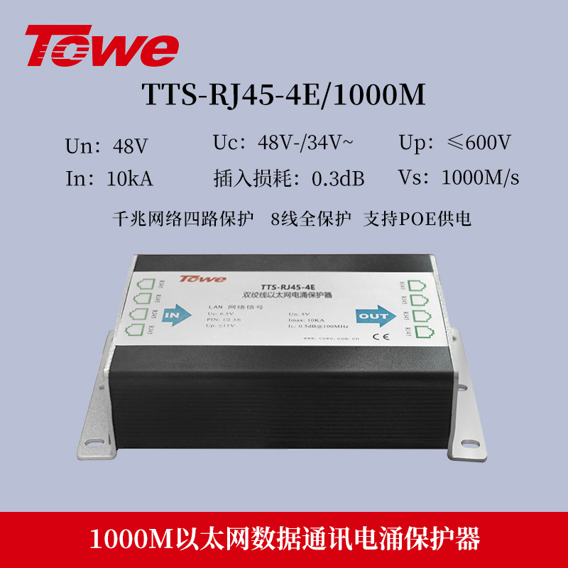 TTS-RJ45-4E-1000M 8线全保护